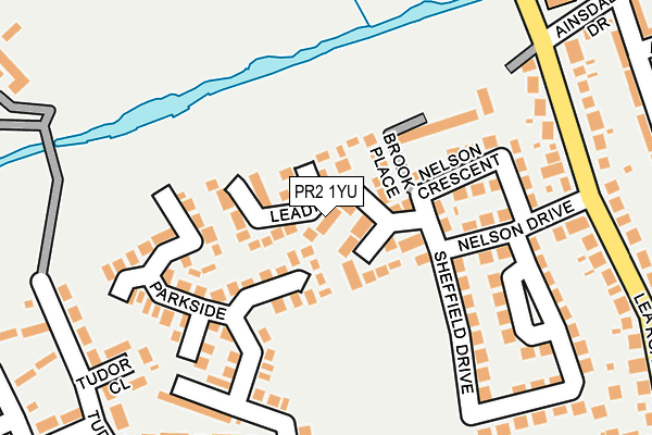 PR2 1YU map - OS OpenMap – Local (Ordnance Survey)