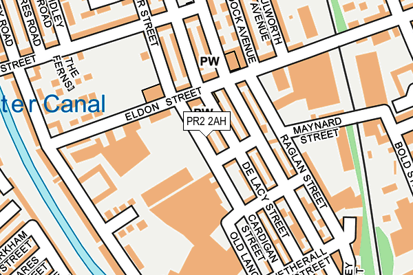 PR2 2AH map - OS OpenMap – Local (Ordnance Survey)