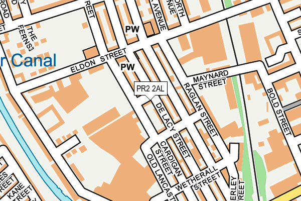 PR2 2AL map - OS OpenMap – Local (Ordnance Survey)