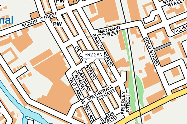 PR2 2AN map - OS OpenMap – Local (Ordnance Survey)