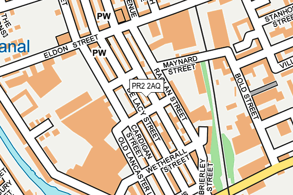 PR2 2AQ map - OS OpenMap – Local (Ordnance Survey)