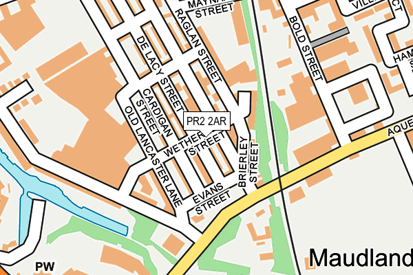 PR2 2AR map - OS OpenMap – Local (Ordnance Survey)