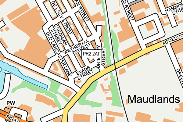 PR2 2AT map - OS OpenMap – Local (Ordnance Survey)
