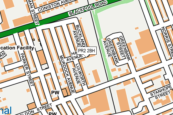 PR2 2BH map - OS OpenMap – Local (Ordnance Survey)
