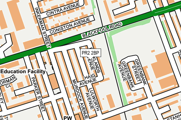 PR2 2BP map - OS OpenMap – Local (Ordnance Survey)