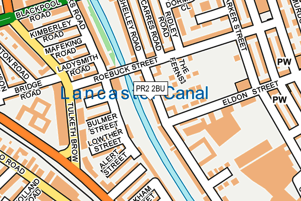PR2 2BU map - OS OpenMap – Local (Ordnance Survey)