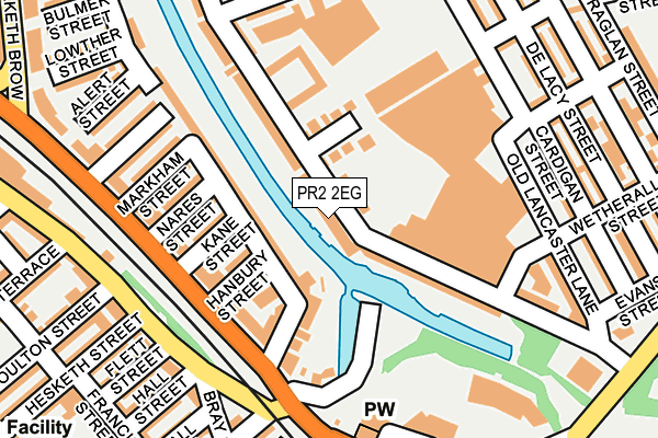 PR2 2EG map - OS OpenMap – Local (Ordnance Survey)
