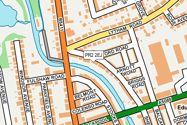 PR2 2EJ map - OS OpenMap – Local (Ordnance Survey)