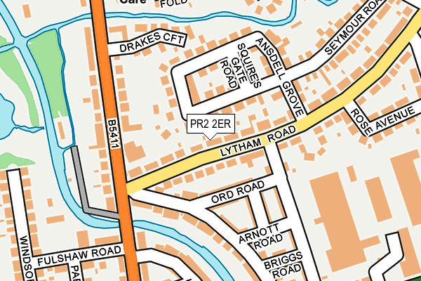 PR2 2ER map - OS OpenMap – Local (Ordnance Survey)