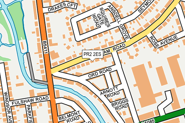 PR2 2ES map - OS OpenMap – Local (Ordnance Survey)