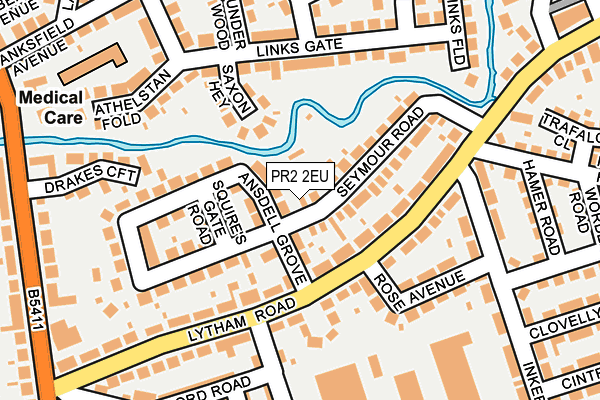 PR2 2EU map - OS OpenMap – Local (Ordnance Survey)