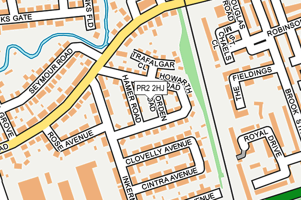 PR2 2HJ map - OS OpenMap – Local (Ordnance Survey)