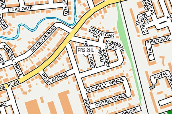 PR2 2HL map - OS OpenMap – Local (Ordnance Survey)