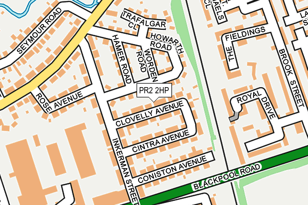 PR2 2HP map - OS OpenMap – Local (Ordnance Survey)