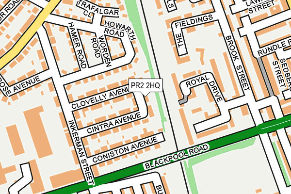 PR2 2HQ map - OS OpenMap – Local (Ordnance Survey)