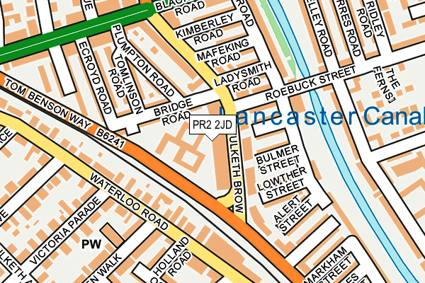PR2 2JD map - OS OpenMap – Local (Ordnance Survey)