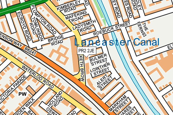 PR2 2JE map - OS OpenMap – Local (Ordnance Survey)