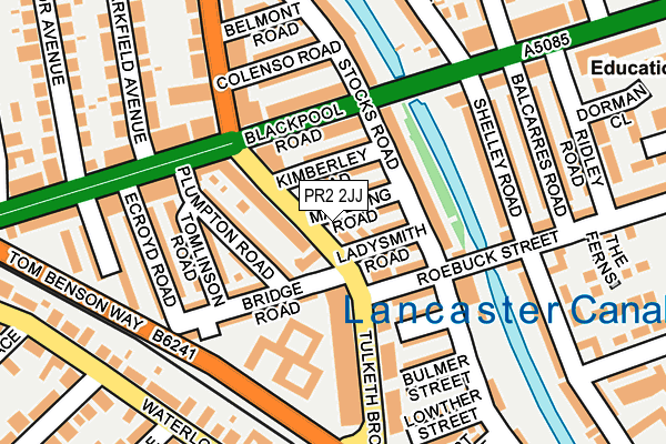 PR2 2JJ map - OS OpenMap – Local (Ordnance Survey)