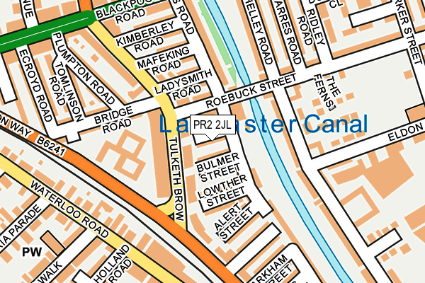 PR2 2JL map - OS OpenMap – Local (Ordnance Survey)