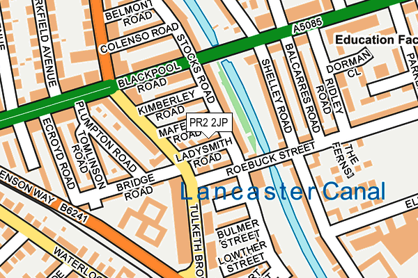 PR2 2JP map - OS OpenMap – Local (Ordnance Survey)