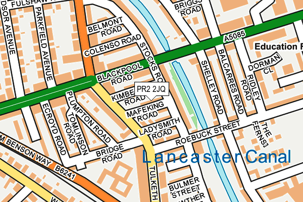 PR2 2JQ map - OS OpenMap – Local (Ordnance Survey)