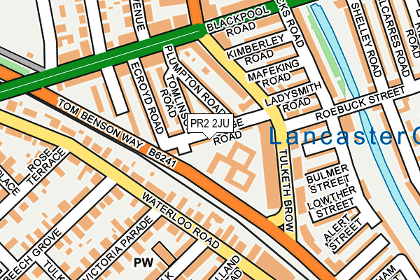 PR2 2JU map - OS OpenMap – Local (Ordnance Survey)