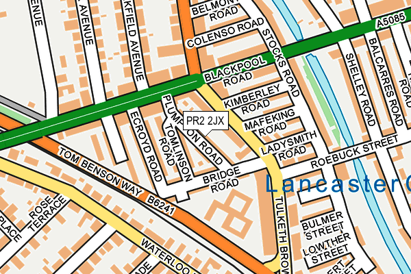PR2 2JX map - OS OpenMap – Local (Ordnance Survey)