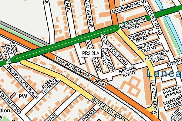 PR2 2LA map - OS OpenMap – Local (Ordnance Survey)