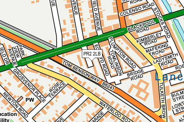 PR2 2LB map - OS OpenMap – Local (Ordnance Survey)