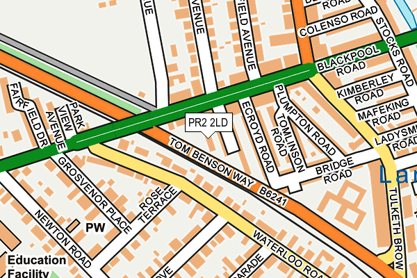 PR2 2LD map - OS OpenMap – Local (Ordnance Survey)