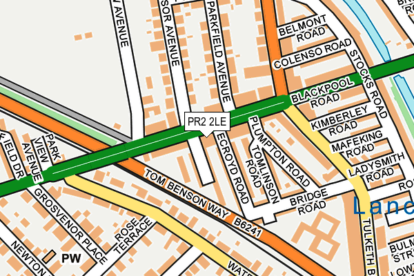 PR2 2LE map - OS OpenMap – Local (Ordnance Survey)