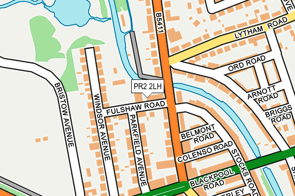PR2 2LH map - OS OpenMap – Local (Ordnance Survey)