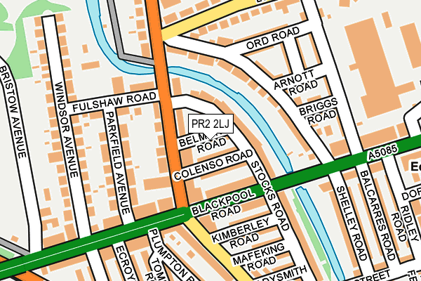 PR2 2LJ map - OS OpenMap – Local (Ordnance Survey)
