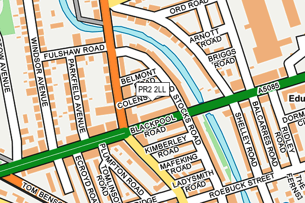 PR2 2LL map - OS OpenMap – Local (Ordnance Survey)
