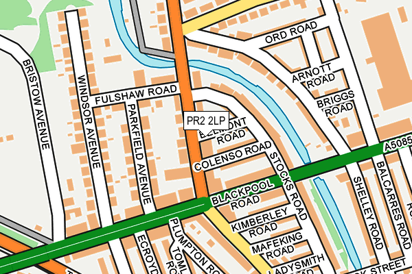 PR2 2LP map - OS OpenMap – Local (Ordnance Survey)
