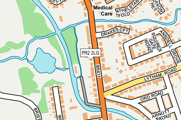 PR2 2LQ map - OS OpenMap – Local (Ordnance Survey)