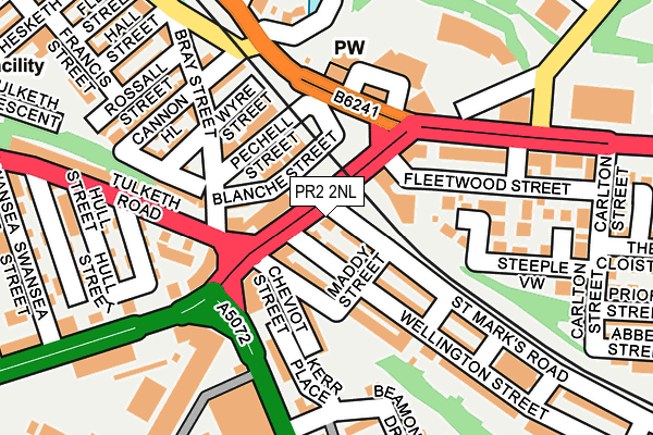 PR2 2NL map - OS OpenMap – Local (Ordnance Survey)