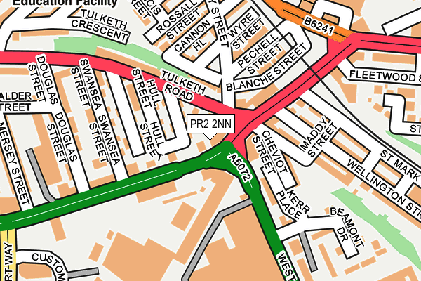 PR2 2NN map - OS OpenMap – Local (Ordnance Survey)