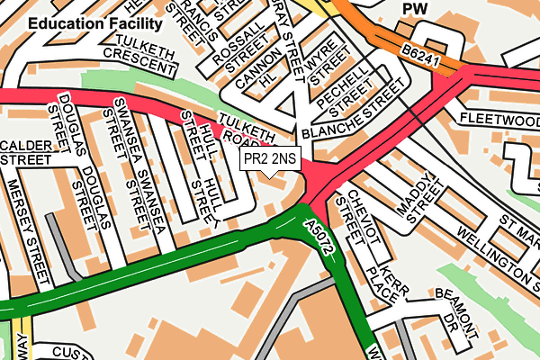 PR2 2NS map - OS OpenMap – Local (Ordnance Survey)