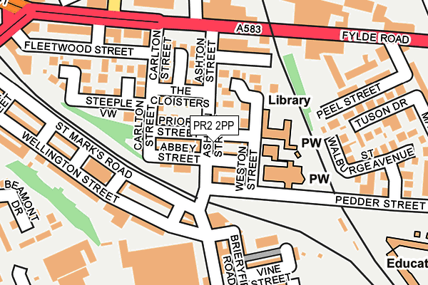 PR2 2PP map - OS OpenMap – Local (Ordnance Survey)