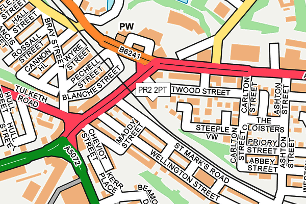 PR2 2PT map - OS OpenMap – Local (Ordnance Survey)