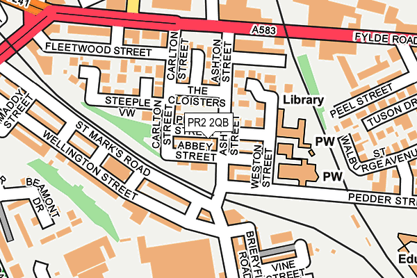 PR2 2QB map - OS OpenMap – Local (Ordnance Survey)
