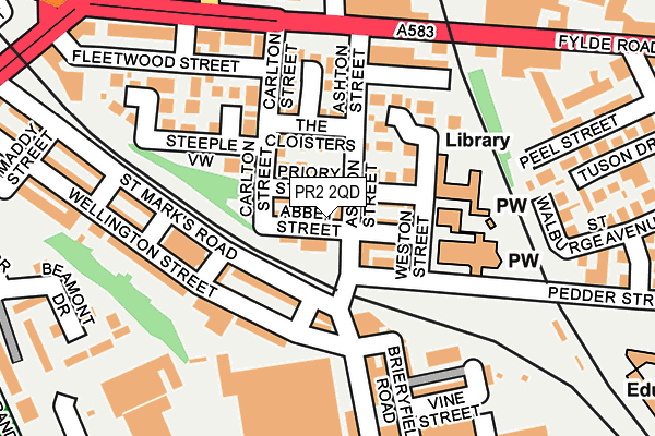 PR2 2QD map - OS OpenMap – Local (Ordnance Survey)