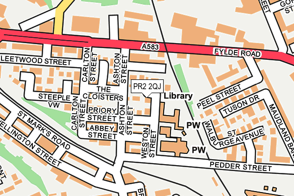PR2 2QJ map - OS OpenMap – Local (Ordnance Survey)
