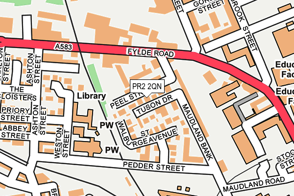 PR2 2QN map - OS OpenMap – Local (Ordnance Survey)