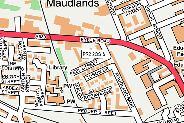 PR2 2QS map - OS OpenMap – Local (Ordnance Survey)