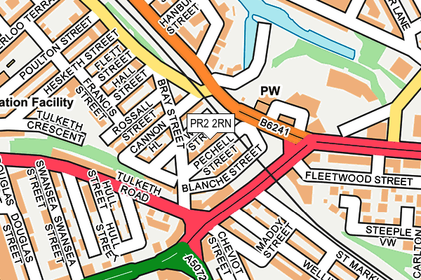 PR2 2RN map - OS OpenMap – Local (Ordnance Survey)
