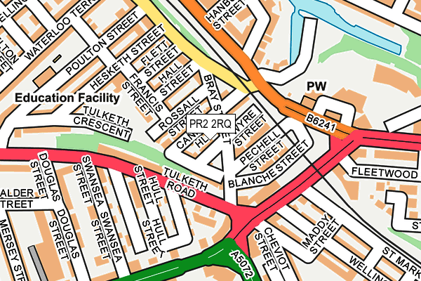 PR2 2RQ map - OS OpenMap – Local (Ordnance Survey)
