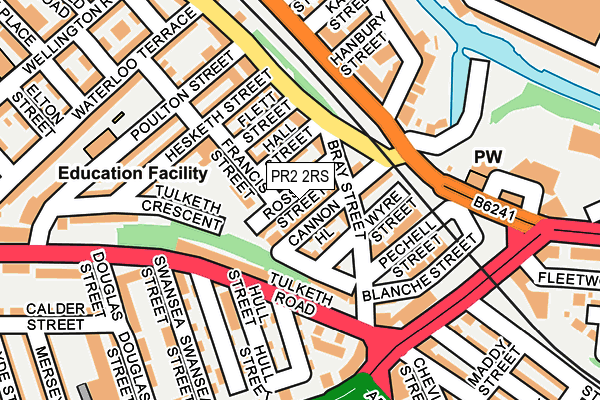 PR2 2RS map - OS OpenMap – Local (Ordnance Survey)