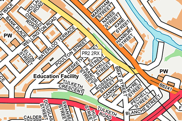 PR2 2RX map - OS OpenMap – Local (Ordnance Survey)